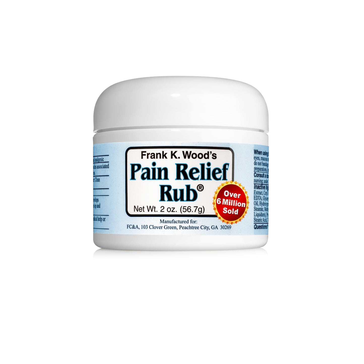Frank K. Wood’s Pain Relief Rub - 1 Jar